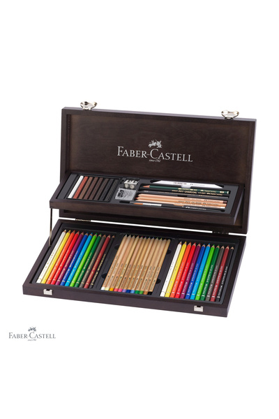 Faber Castell Cutie de lemn Faber-Castell Compendium, set de 36 de creioane a...
