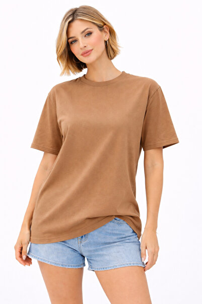 Lizbon Style Γυναικείο μπλουζάκι κανονικού μεγέθους, 100% βαμβακερό, βασικό, ...