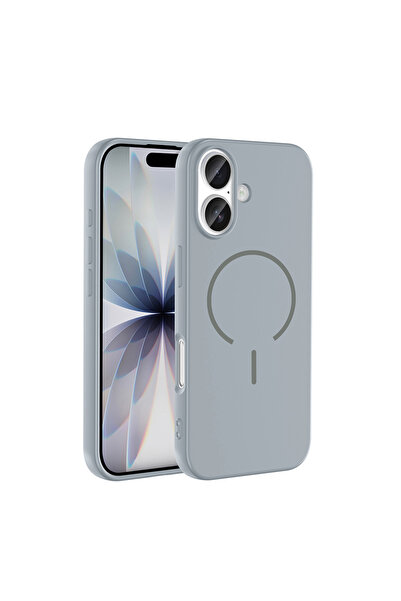 UnDePlus Apple iPhone 17 Kılıf Yumuşak Dokulu M-safe Şarj Özellikli Meta Kapak