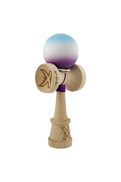 Cyrax Kendama X Original, Șnur 62/65 cm, Gradient Albastru Deschis/Alb/Mov