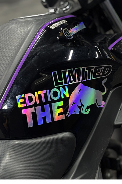 Banxtre TVS Raider 125 için Hologramlı Boğa Enerji Limited Edition Sticker (T...