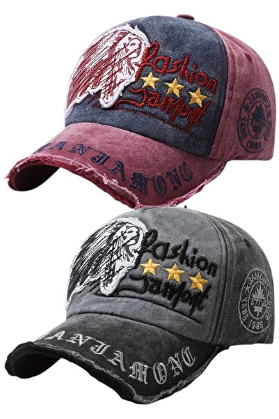 Mood Agenda Unisex Vintage Fashion Jamont Κεντημένο Ρυθμιζόμενο Καπέλο Μπέιζμ...