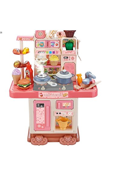 Toybox مجموعة ألعاب المطبخ للأطفال، أدوات طهي للعب الأدوار مع إضاءة ورشاش وحو...