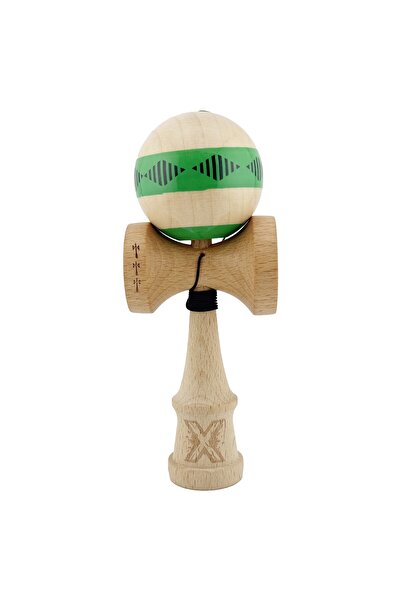 Cyrax Kendama X FREQUENCY Original, 55 cm Sfoară Verde/Maro