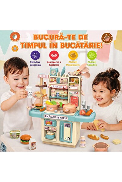 Salamandra Kids Jucarie bucatarie interactiva pentru copii,cu functii realist...
