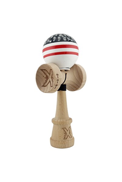 Cyrax Kendama X Original CHICANOS, 55 cm Șnur Negru/Alb