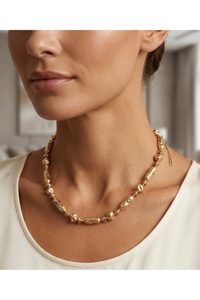 ARTSS JEWEL قلادة نسائية من المجوهرات الذهبية اللونية