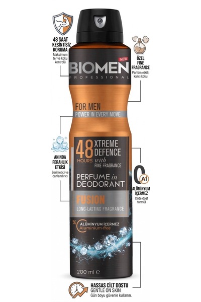 Biomen Perfume in Deodorant For Men Fusion 200 ml