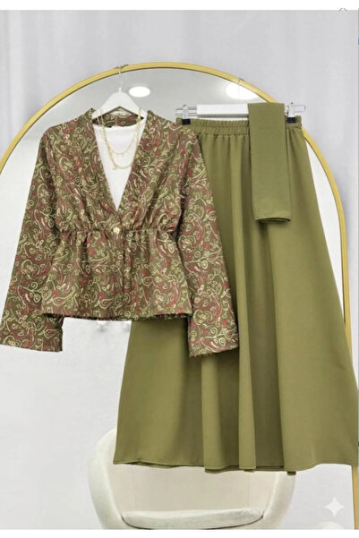 modasindoma Bohem Patterned Skirt Set