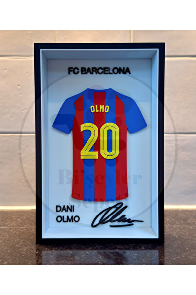 Bi'şeyler Sepeti Dani Olmo - FC Barcelona - Forma İmzalı Çerçeve Hediyelik 14...