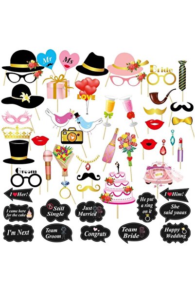 Cyrax Set de 60 de piese de accesorii de petrecere multicolore pentru evenimente