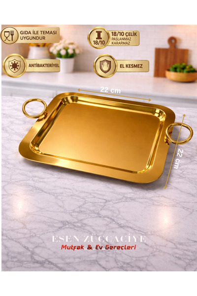 shop Gold Halka Sunum Tepsisi Söz & Nişan & Sunum Tepsisi 18/10 Çelik Paslanmaz