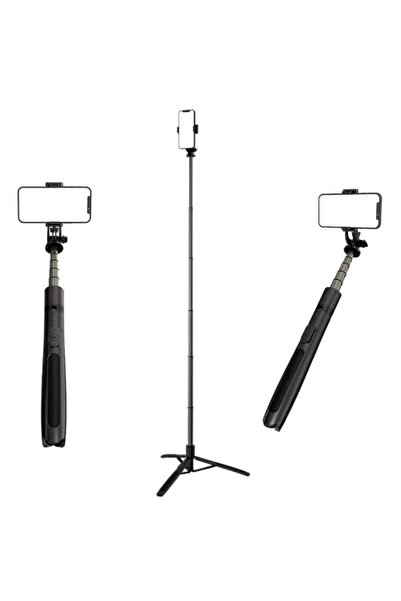 HEPU HP-T08 Tripod Selfie Stick 150 cm Uzayan Bluetooth Kumandalı