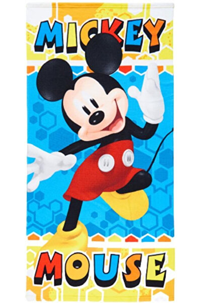 Disney Mickey Mouse Πετσέτα Θαλάσσης Μίκυ Μάους Πολύχρωμη Πολυεστερική 140 x ...