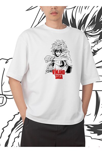 Vordevia Βαμβακερό μπλουζάκι με στάμπα Vinland Saga σε μεγάλο μέγεθος