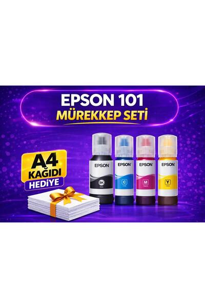 EPSON 101 Ecotank L14150 Orjinal Mürekkep kartuş Takımı Bk127ml. Cym 70ml.