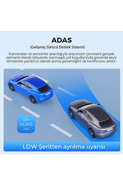 AZDOME M17 MAX 4K 2 KAMERALI ADAS ARAC KAMERASI