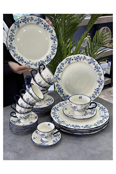 Doğudeko Vintage Garden Luxury Porcelain 6-Piece Serving Set