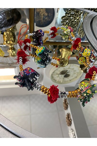 elif aksesuar 6 lı Fil Bereket Sarkaçı Dekoratif Balkon Bahçe Duvar Kapı Süsü...