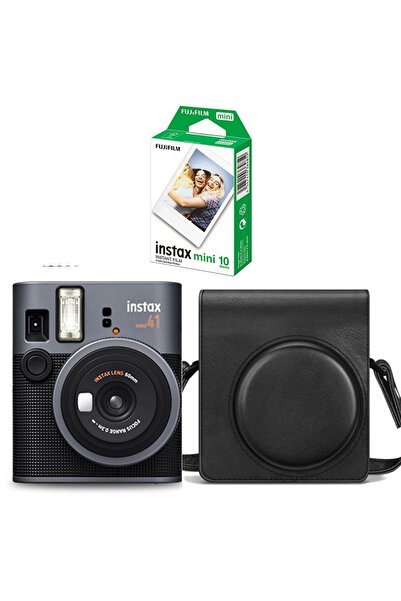 Fujifilm Instax Mini 41 Siyah Analog Şipşak Fotoğraf Makinesi 10 lu Film ve Ç...