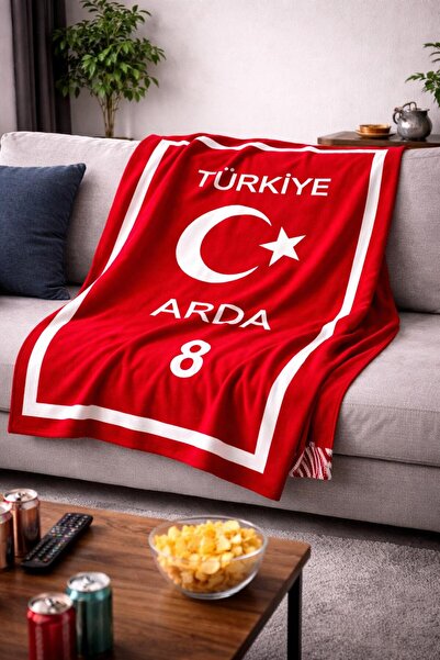OSMANLI TRİKO Kişiye Özel Triko Battaniye-Türk Bayraklı Battaniye-Türkiye-Mil...