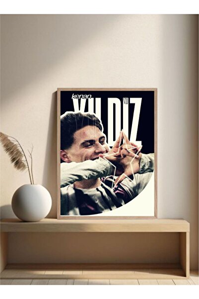 MOR TABLO Kenan Yıldız Futbol Tablo Poster Ahşap Çerçeveli