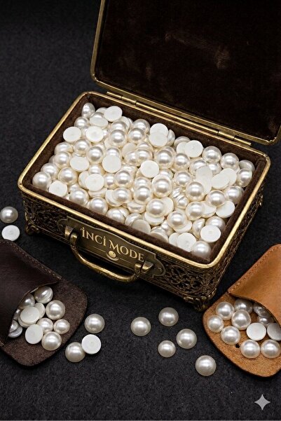 İnci Mode Bead Types Half Pearl White 8 mm 25 Gr