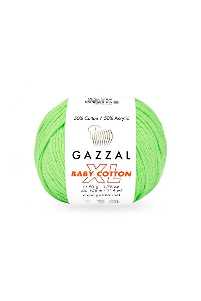 Gazzal Bumbac pentru bebeluși XL 50% Bumbac 50% Acrilic – 50 g 105 m Fir de t...