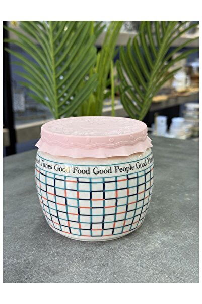 Doğudeko Porcelain Enjoy 750 ml Jar with Silicone Lid