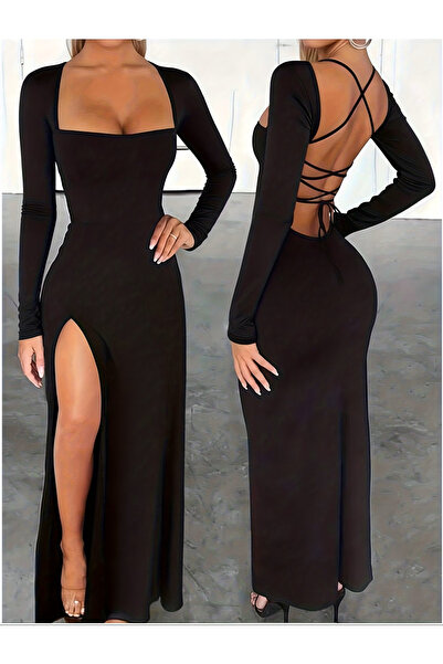 Rosy Live in style Φόρεμα με τετράγωνο λαιμόκοψη, χιαστί δέσιμο στην πλάτη κα...