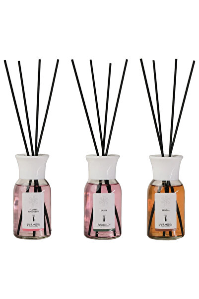 Permun Difuzor cu bețișoare cu aromă de buchet de flori 110ml & Difuzor cu be...