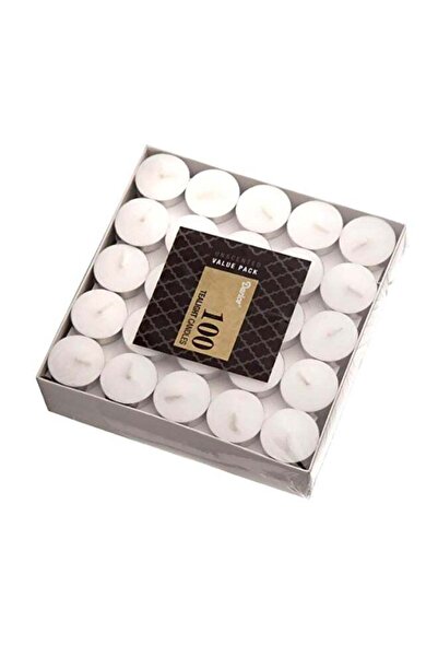 Darice 100-Piece Unscented Tea Lights Candles White 11x8.5x1.9inch