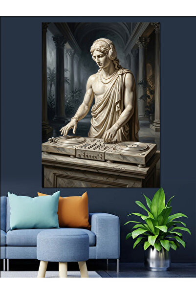 Artmeg Figurină Sculptată Decorativă pe Pânză - Tablou din Lemn MDF
