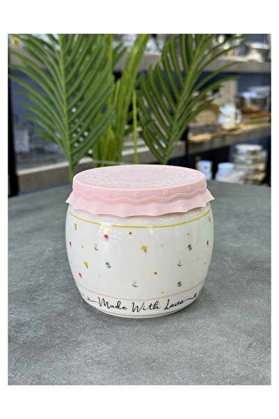 Doğudeko Porcelain Enjoy 750 ml Jar with Silicone Lid