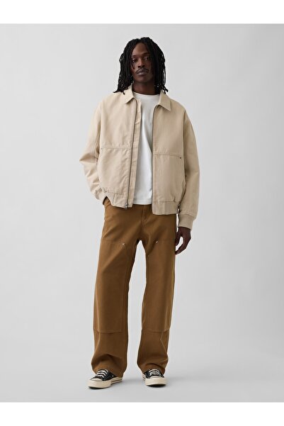 GAP Erkek Kahverengi '90s Loose Kanvas Double-Knee Carpenter Pantolon
