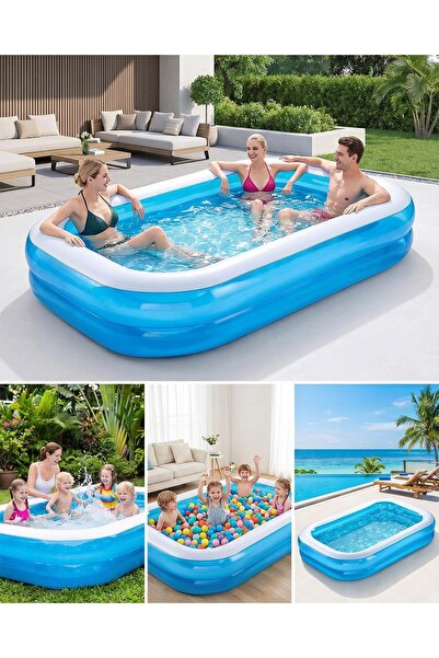 OEM Φουσκωτή πισίνα 260x160x55 εκ. – οικογενειακή πισίνα για παιδιά, εξωτερικ...