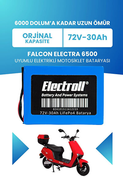 ELECTROLL Falcon Electra 6500 Batarya (Standart Kapasite) LiFePO4 72V 30Ah El...