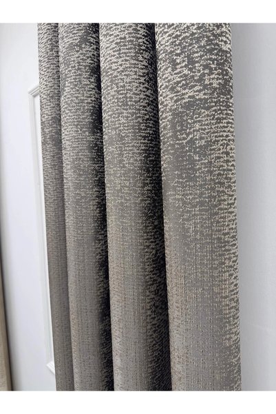 NİVEMESHOME ÇAĞLA V-5303 TOPRAK 1/3 PİLELİ FON PERDE