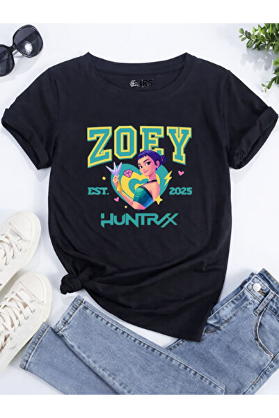 barsdepo HUNTRİX ZOEY Tişört, PREMIUM Kalite Unisex Çocuk / Yetişkin (Süpriz ...