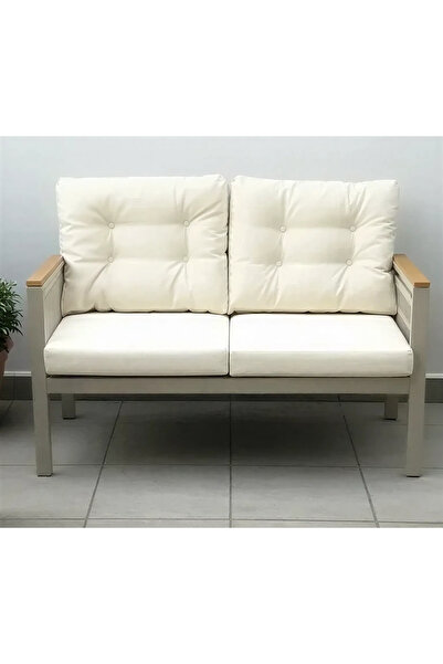 adımshops OPAL 2li (KREM) Metal Gövde Balkon-bahçe-kafe,çay Seti,koltuk Takım...