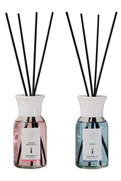 Permun Difuzor cu bețișoare cu aromă de buchet floral 110ml și Difuzor cu beț...