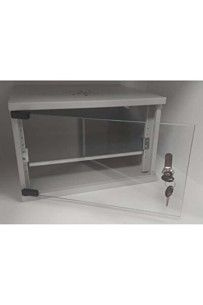 SETRACK 19' 1U 39X33X25 CM DVR PANO NVR CCTV CAMLI KAPAKLI DUVAR TİPİ RACK KA...