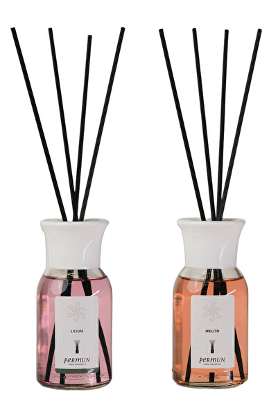 Permun Difuzor cu bețișoare Lilium 110ml și Difuzor cu bețișoare Melon 110ml