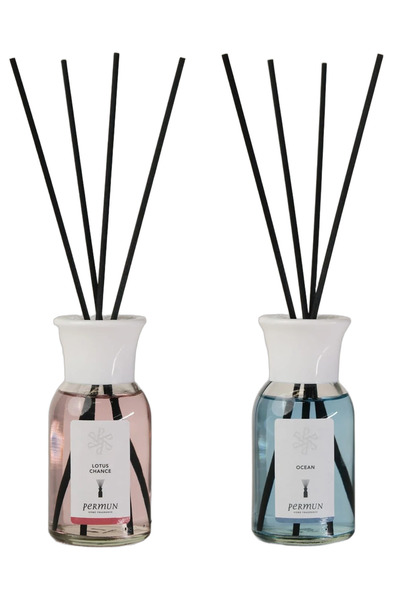 Permun Difuzor cu bețișoare Lotus Chance 110ml și Difuzor cu bețișoare Ocean ...