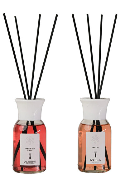 Permun Difuzor cu bețișoare Magnolia Cherry 110ml și Difuzor cu bețișoare Mel...