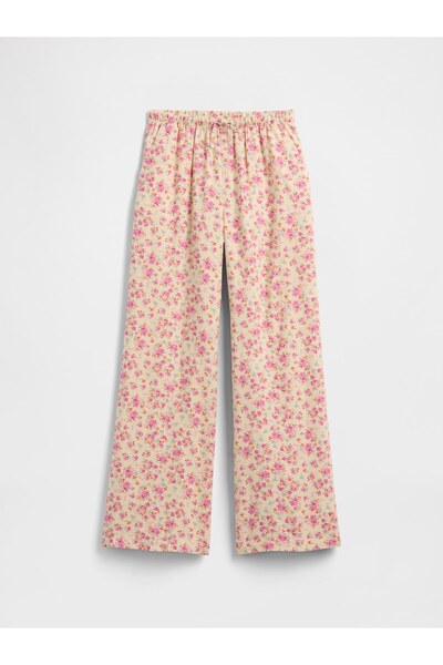 GAP Kız Çocuk Çok Renkli Relaxed Pull-On Wide-Leg Pantolon