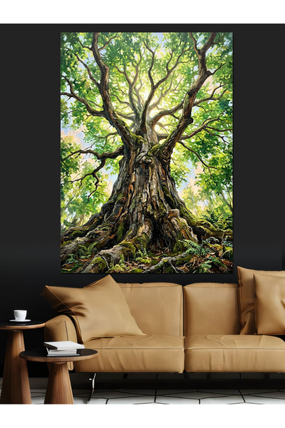 Artmeg Pânză decorativă Arborele Vieții Mare și Glorios - Tablou din lemn MDF