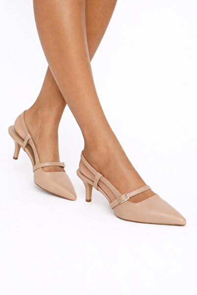 Melissa Boutique Kadın Nude Cilt Slingback Stiletto