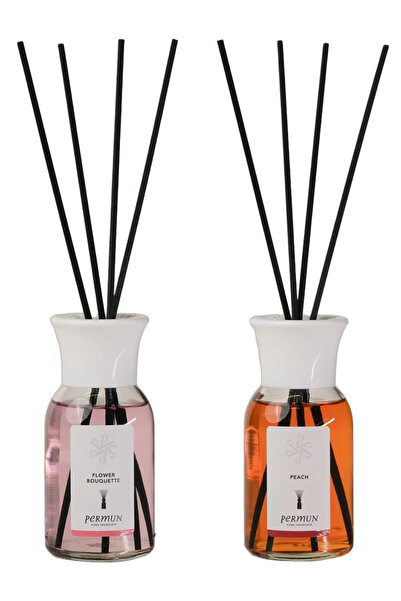Permun Difuzor cu bețișoare cu aromă de buchet de flori 110ml și Difuzor cu b...