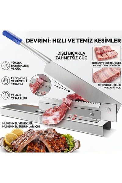 gaman Profesyonel Kurban Et Kesme ve Parçalama Makinesi - Dişli Çelik Bıçaklı...